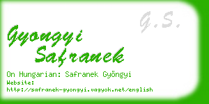 gyongyi safranek business card