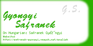 gyongyi safranek business card